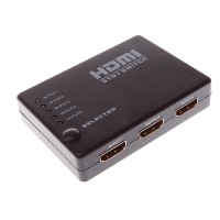Fei Yue HDMI 5 in 1 out HDMI Automatical Switcher Black