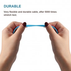 Charging Cable Data Cable 3 in 1 for Android Phone, Type-C Phone, Apple iPhone5/6/7 Series 1m Sky Bl