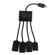 4 Port Micro USB Power Charging OTG Hub Cable For Android Tablet Smartphone