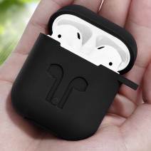Case Cover For AirPods Silicone Protective Case Cover With Anti Lost Lock Blue