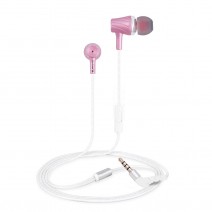 In-Ear Earphones Stereo Ear-buds Hands-free Phone Calls for Smartphone PLY-028 Rose Red