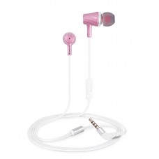 In-Ear Earphones Stereo Ear-buds Hands-free Phone Calls for Smartphone PLY-028 Rose Red